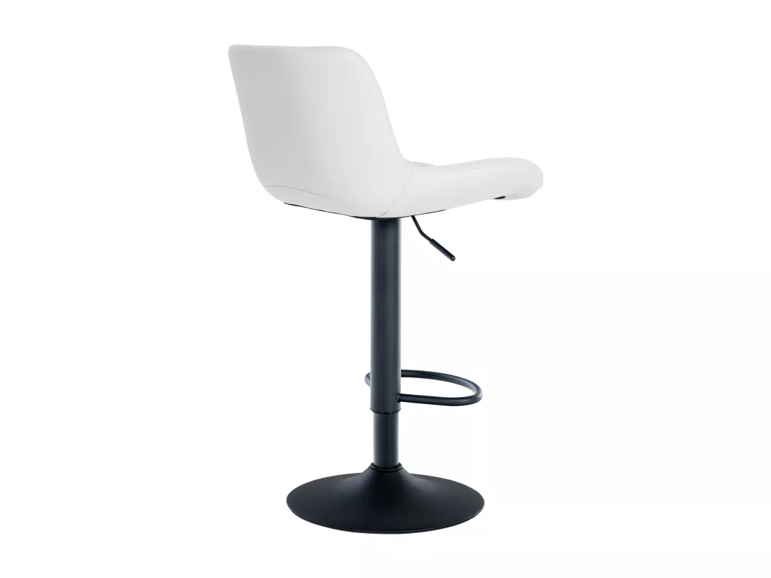 Lot de 2 Tabouret de bar - Similicuir - Blanc - Tover