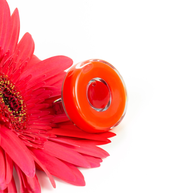 Bague en verre soufflé - Duo Medium
