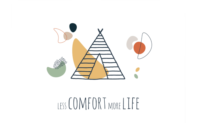Advanture Shop Postkarte Less Comfort more life 14,8 x 10,5 cm
