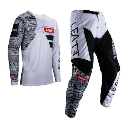 Tenue cross Leatt 3.5 RIDE KIT MAILLOT+PANTALON 2025 - Blanc