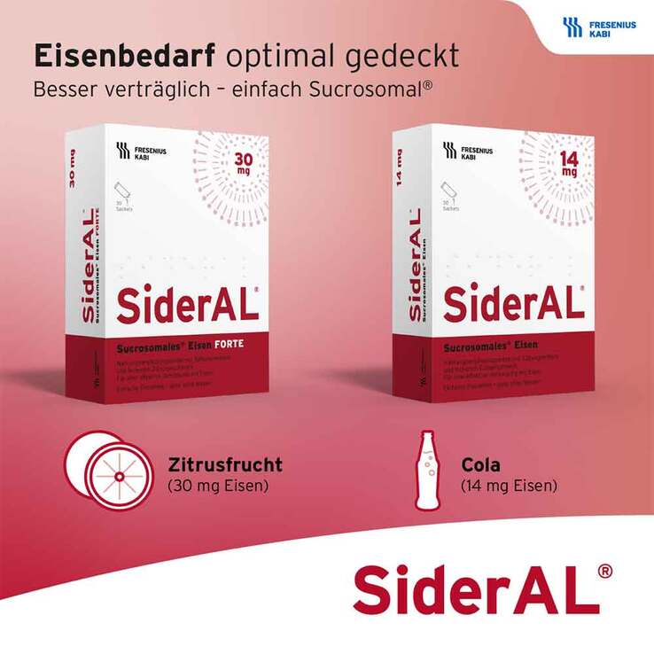 Sideral Eisen Forte 30 mg Zitrusfrucht Sach.Granulat , 30 St