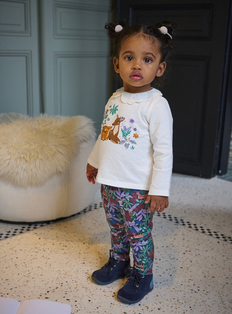Pantalon multicolore doux et confortable pour bébé fille