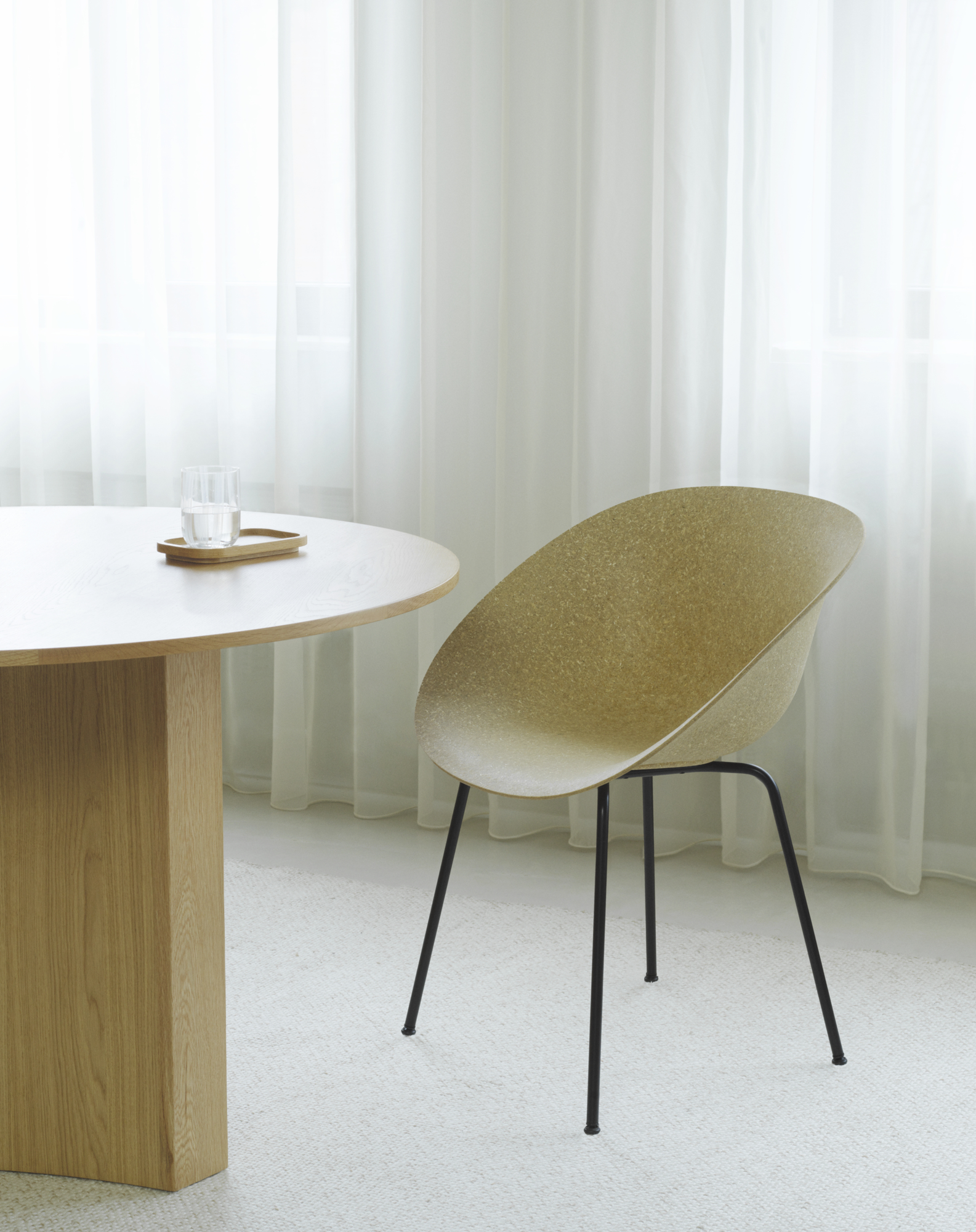 Eetkamerstoel Mat Hemp black steel