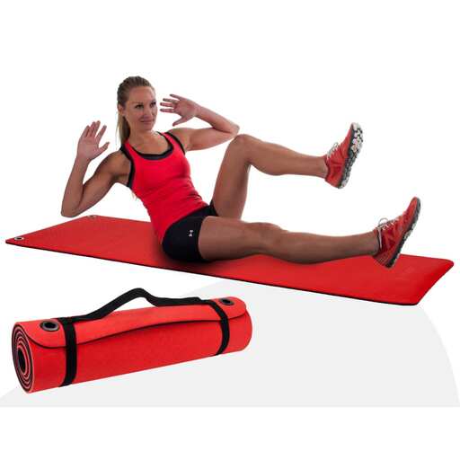 Tapete de ginástica Pure2improve vermelho em TPE P2i200430