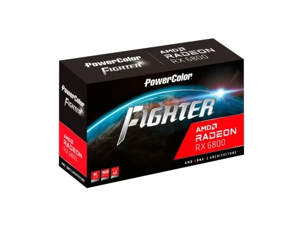 [OUTLET] - PowerColor Fighter Radeon RX 6800 - Grafikkort - AMD Radeon™ RX 6800 - 16 GB GDDR6 - PCIe 4.0 x16 - HDMI, 3 x DisplayPort