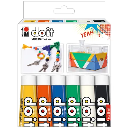 Marabu DO IT craft paint, 6 x 36 ml Sortierung