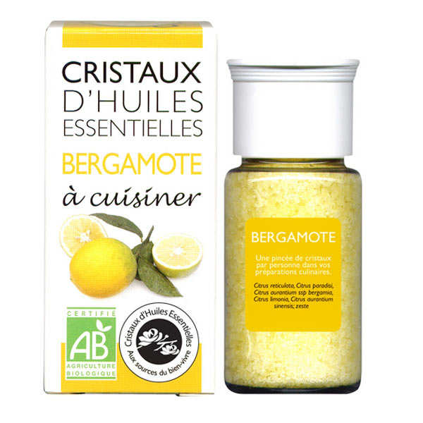Bergamote - Cristaux d'huiles essentielles à cuisiner - Bio