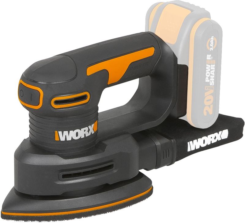 WORX - Schuurmachine - Stofopvangsysteem - Vingervormige Slijpmat