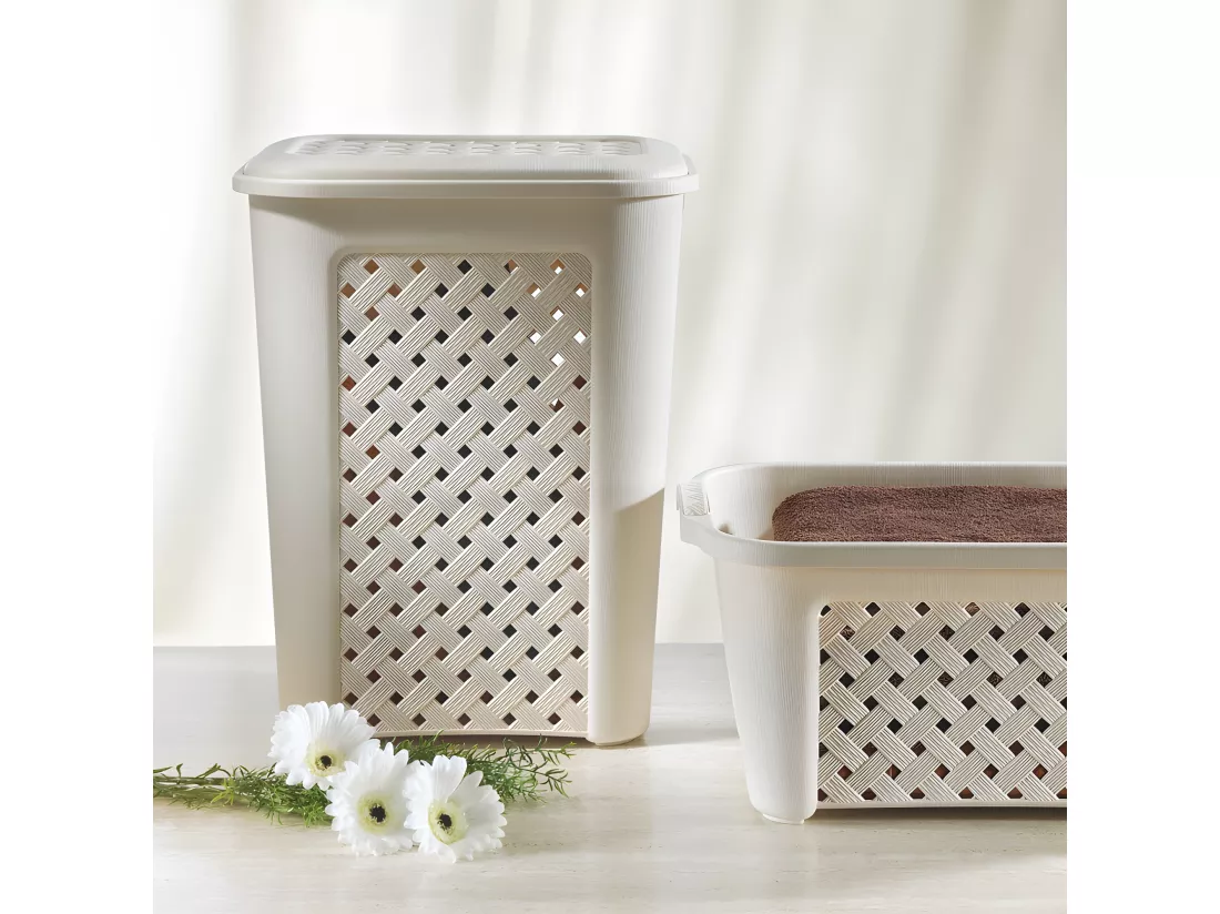 Panier à linge Arianna 30 litres Modèle Blanc