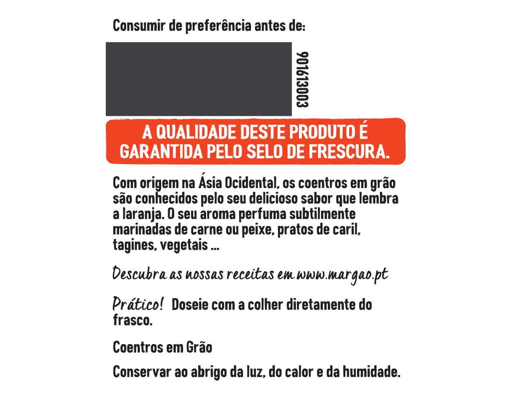 COENTROS MARGÃO EM GRÃO 22 G