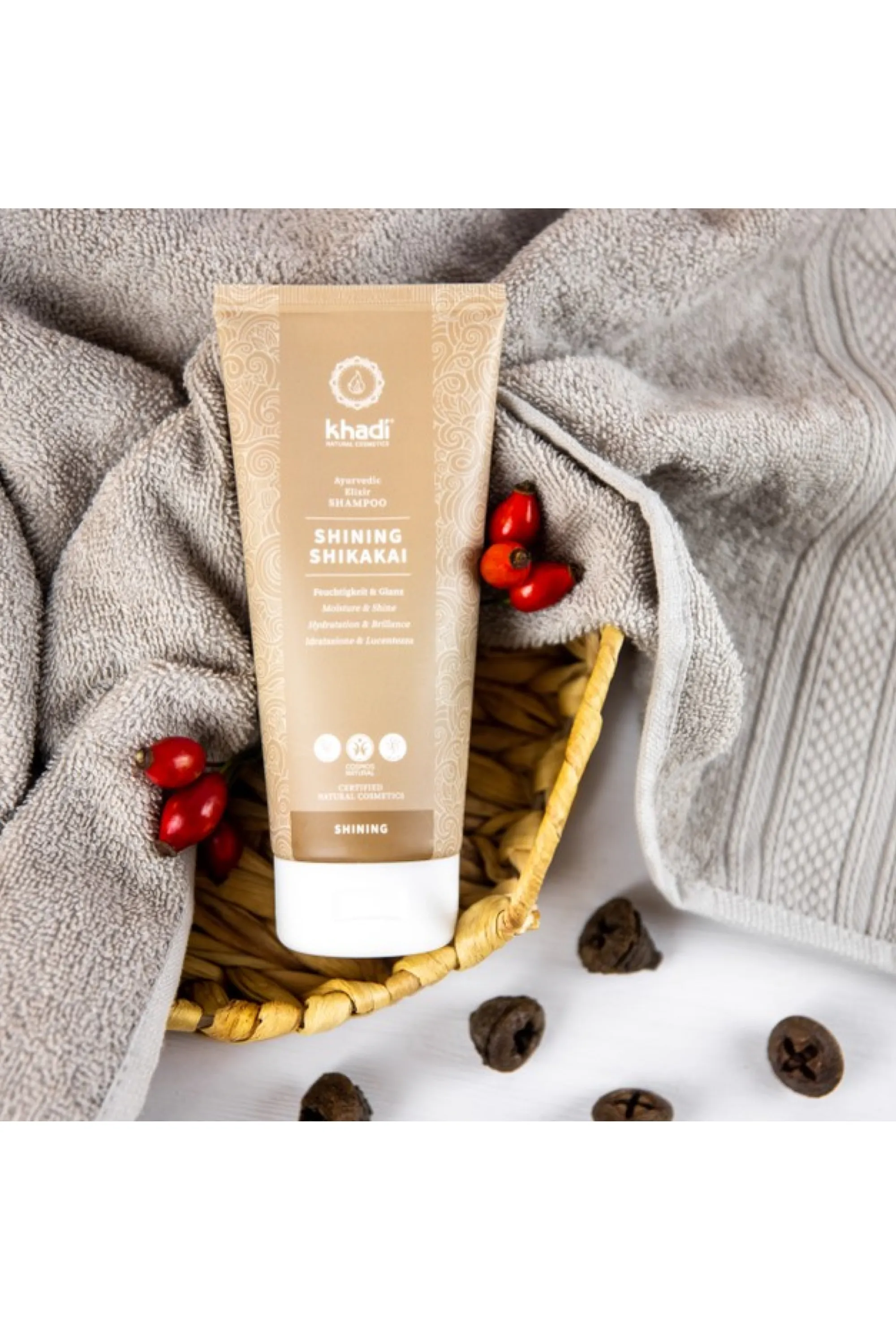 KHADI Shampoing hydratation & brillance ayurvédique Shikakai Shine-200 ml