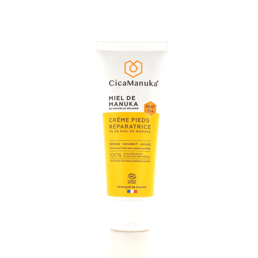 Cicamanuka crème réparatrice pieds secs - Soin nourrissant au miel