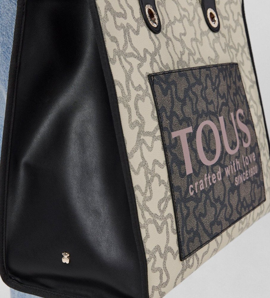 Sacola de compras Tous tamanho XL. Amaya K Icon bege