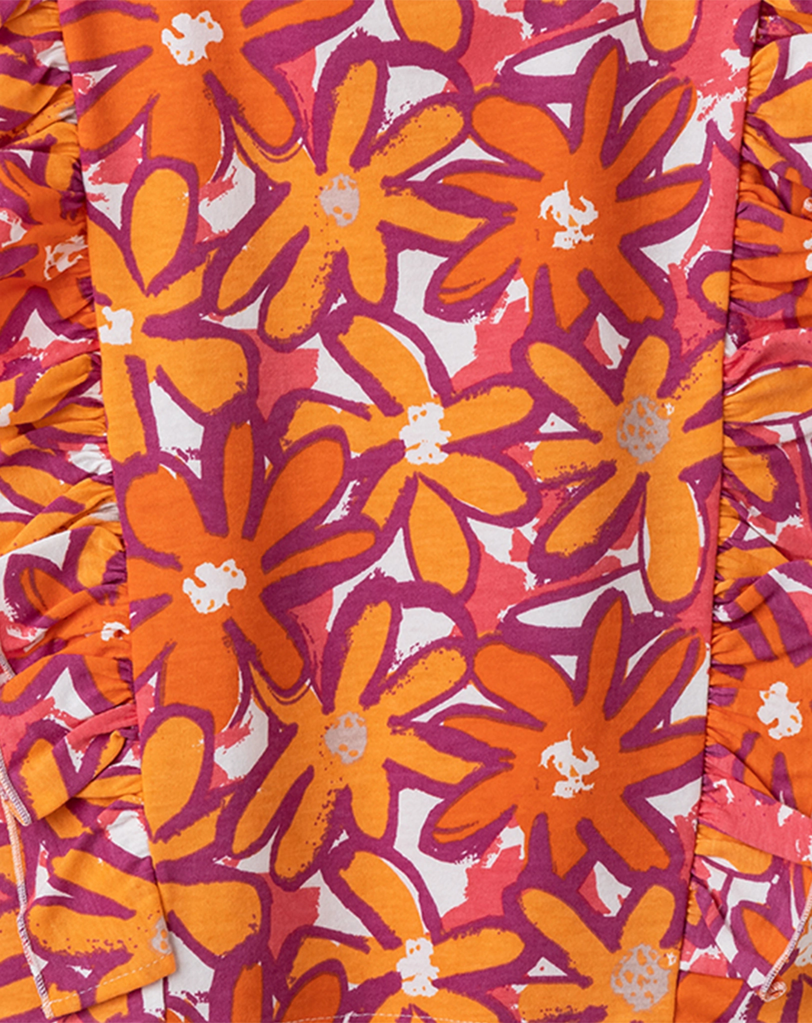 T-Shirt FLOWERS ärmellos in white pebble
