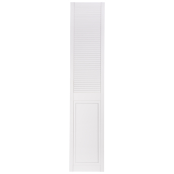 CanDo deur louvre dicht met paneel wit 198x39,4 cm