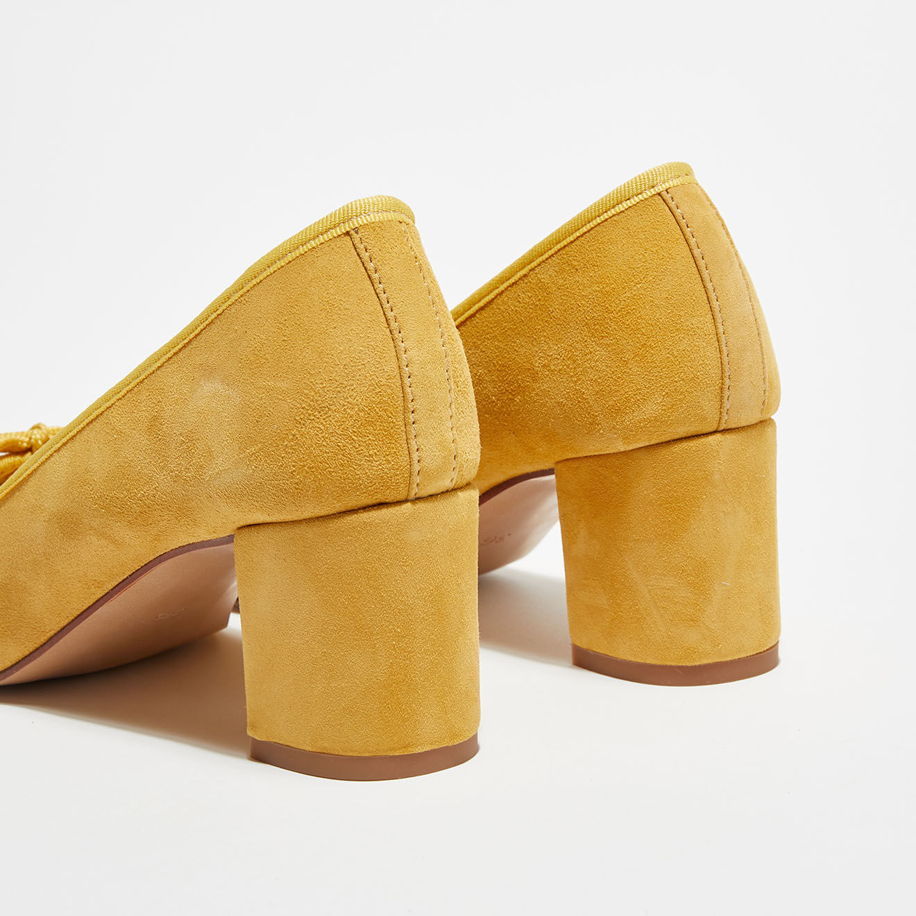 Quartier Latin Ballerines en Velours de Cuir Sophie soleil - Talon 6 cm