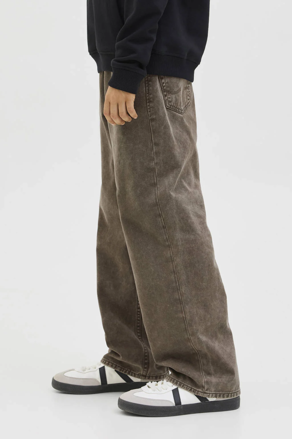 JACK & JONES JUNIOR loose casual broek donkergroen