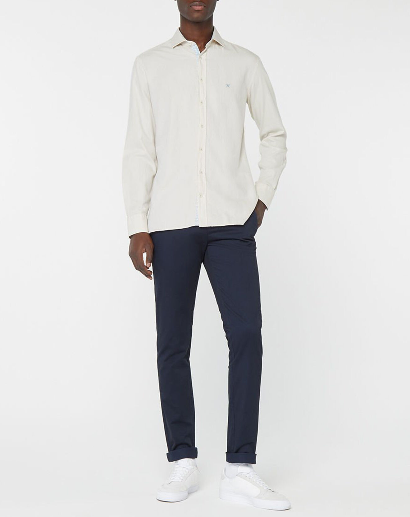 Hackett London Chemise Slim Fit Trim Twil Sport beige