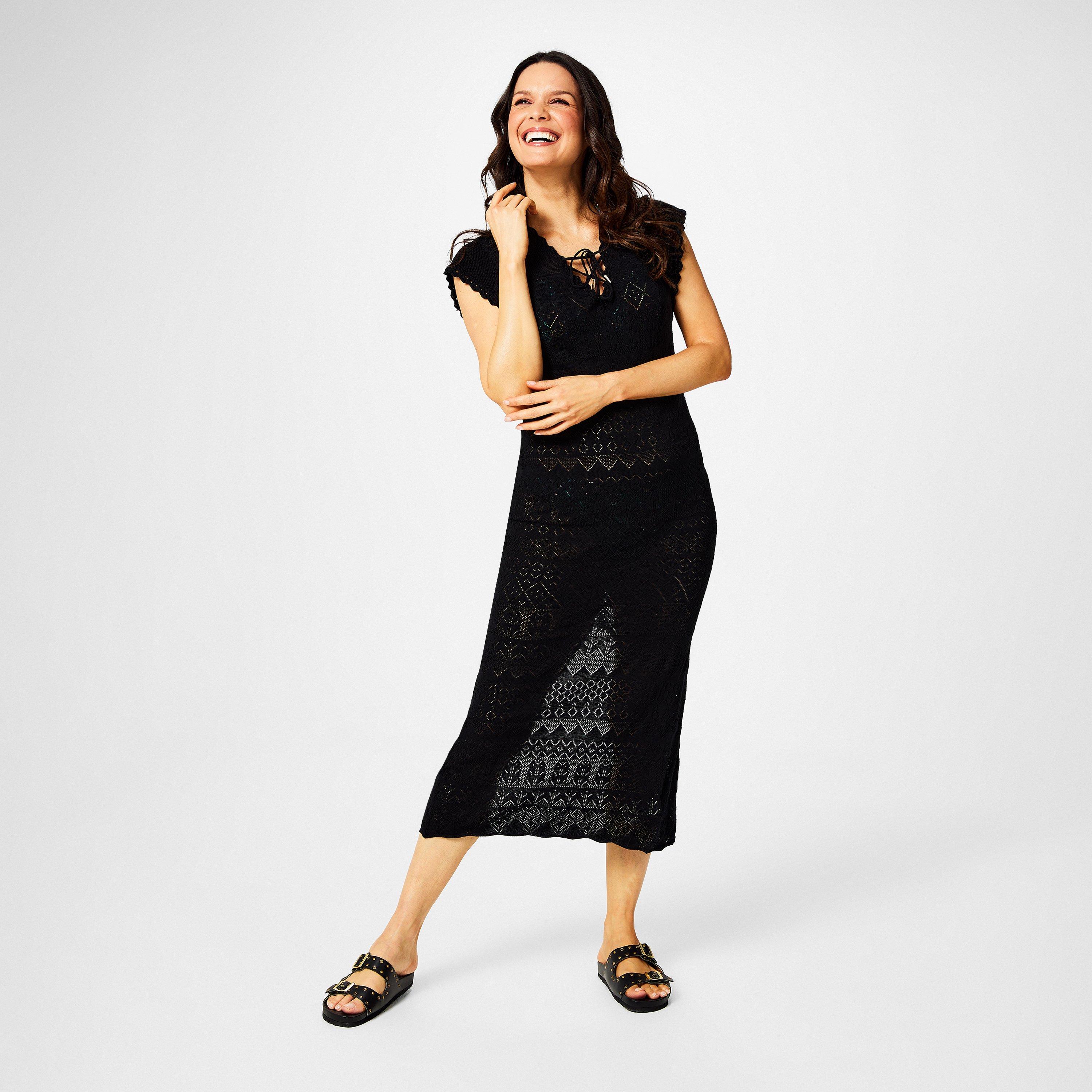Biba Pointelle Knit Maxi Dress
