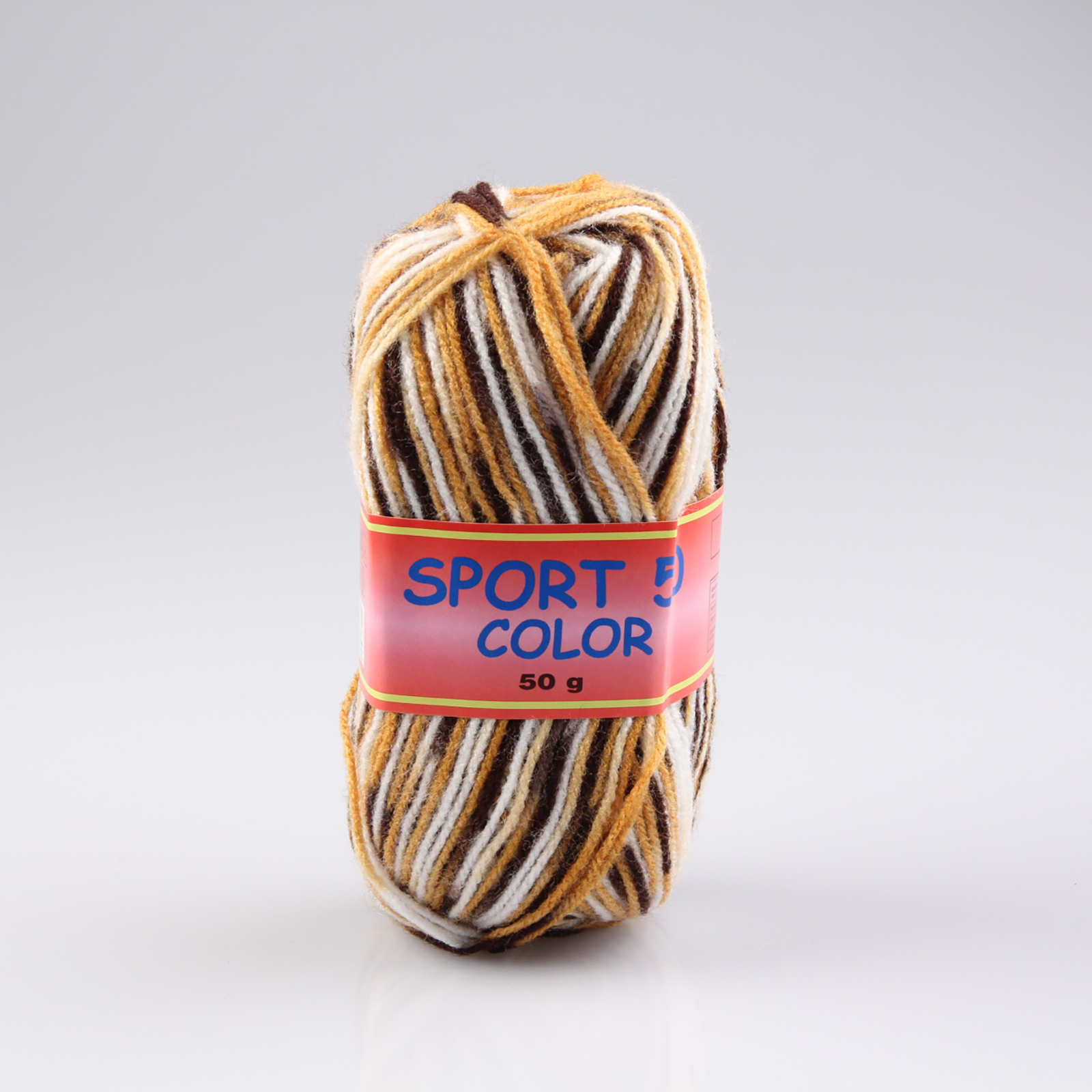 Wolle TWISTER SPORT 50 COLOR - natur-beige-braun - 50g