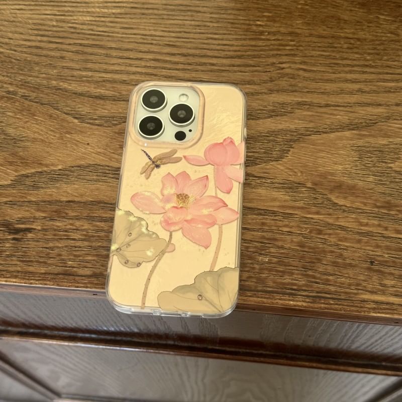 Elliure - Lotus telefoonhoesje - iPhone 16 Pro Max / 16 Pro / 16 Plus / 16 / 15 Pro Max / 15 Pro / 15 Plus / 15 / 14 Pro Max / 14 Pro / 14 Plus / 14 / 13 Pro Max / 13 Pro / 13 / 13 Mini