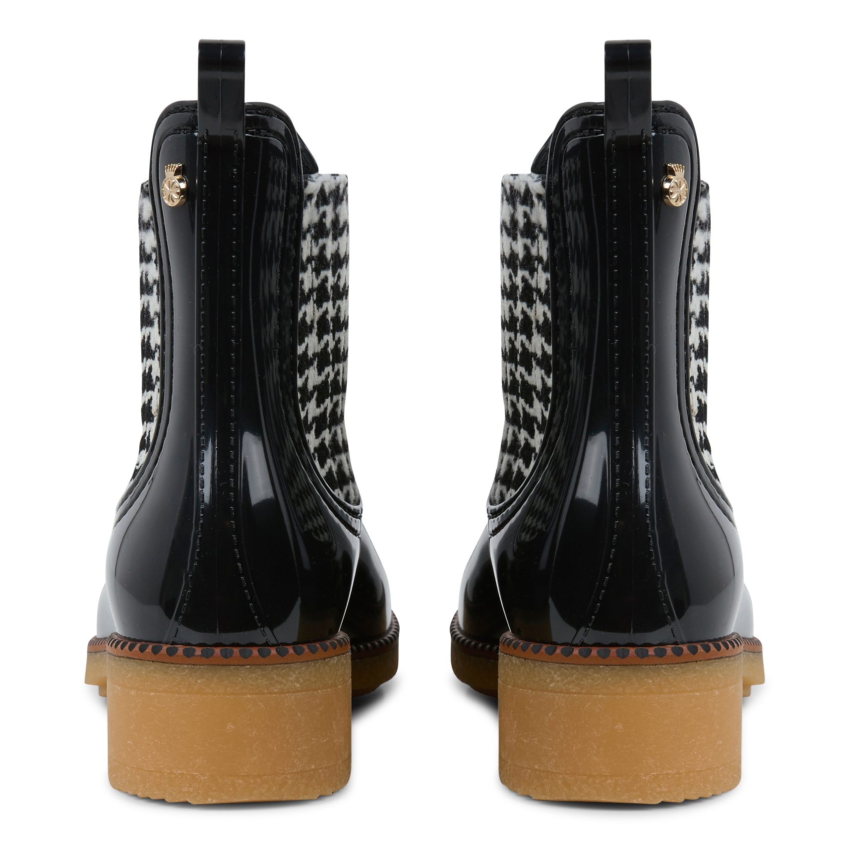 KENNA - Bottines Chelsea imprimées à talons| Noir