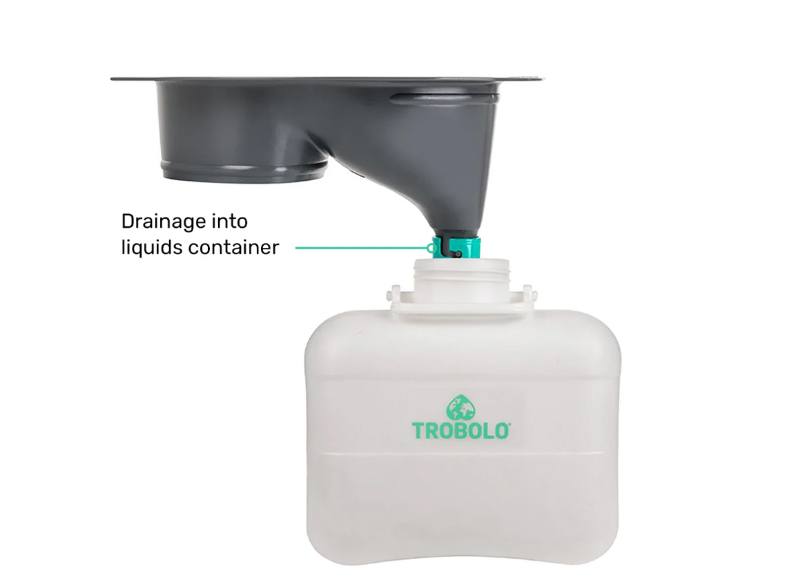 TROBOLO droogtoilet inzetstuk – grey