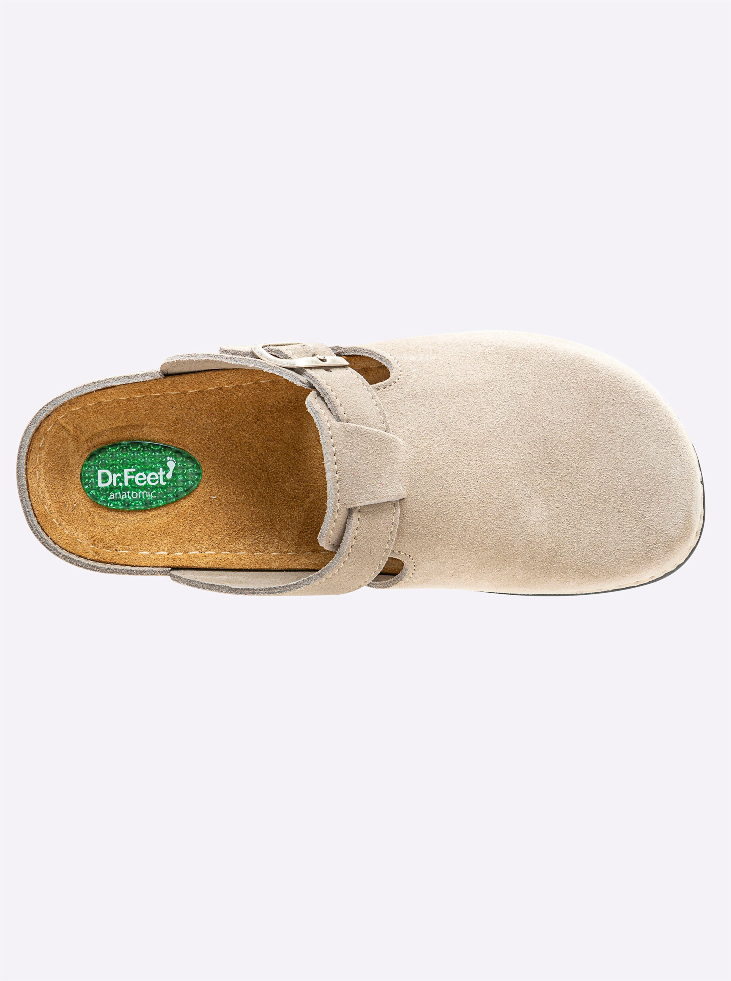 Dr. Feet Pantolette in taupe