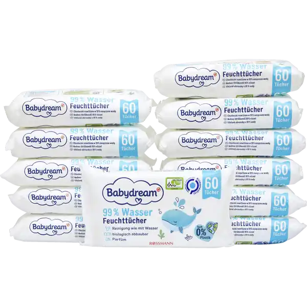 Feuchttücher mit 99% Wasser Spar-Pack
