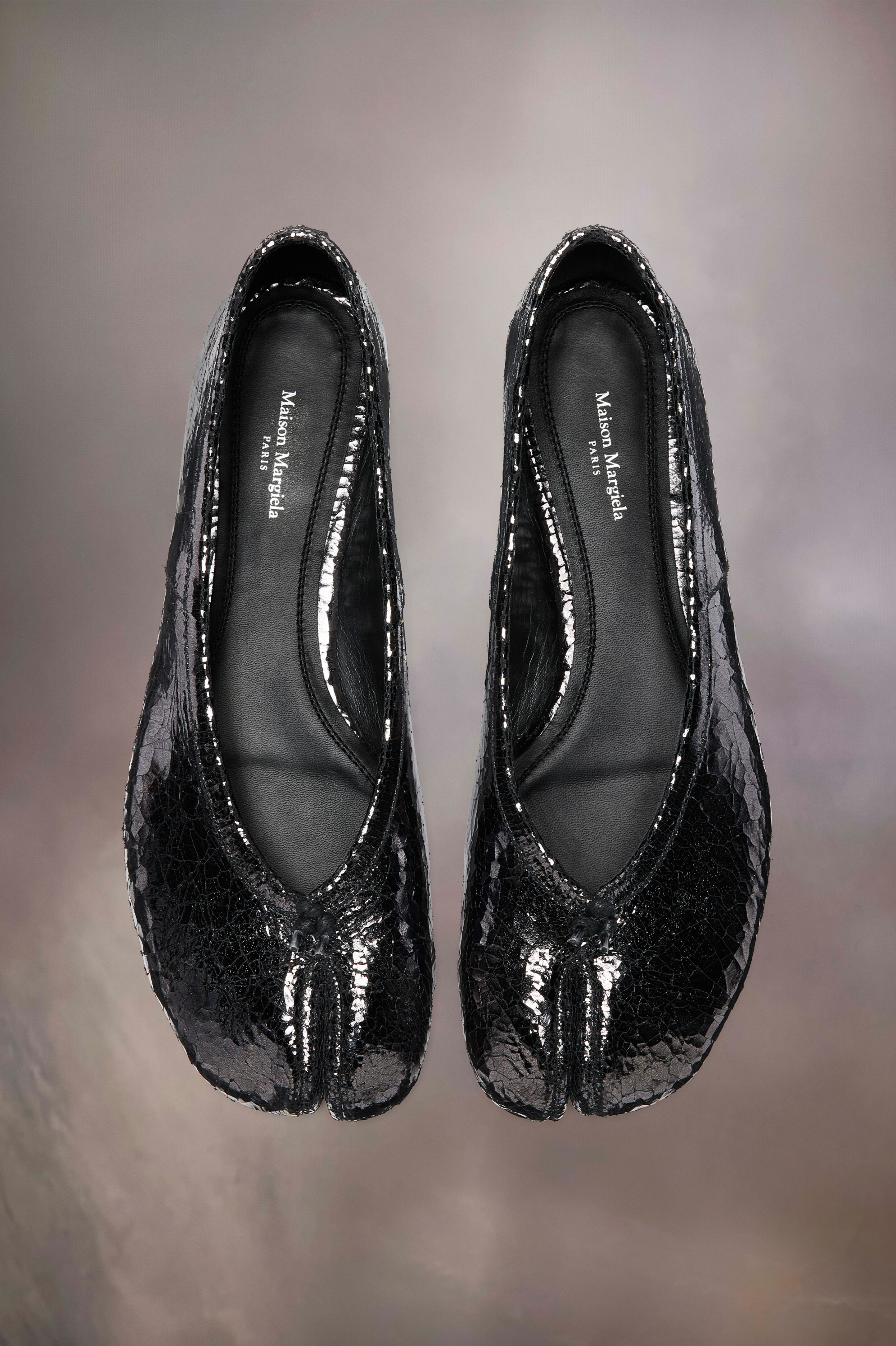Nouvelles ballerines Tabi broken mirror Gris foncé