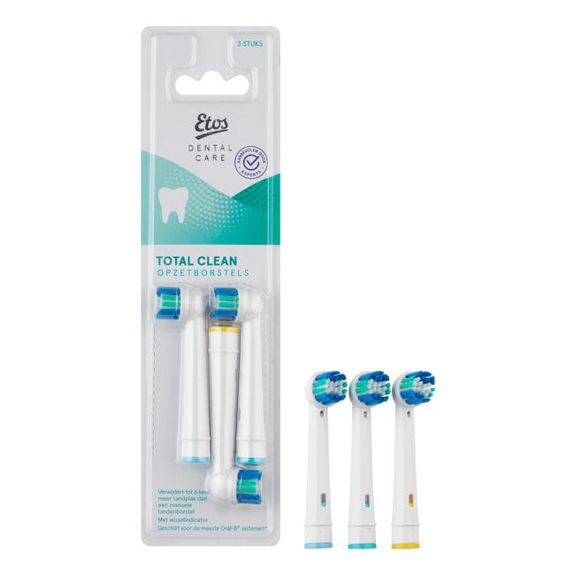 Etos Opzetborstel Total Clean 3 stuks