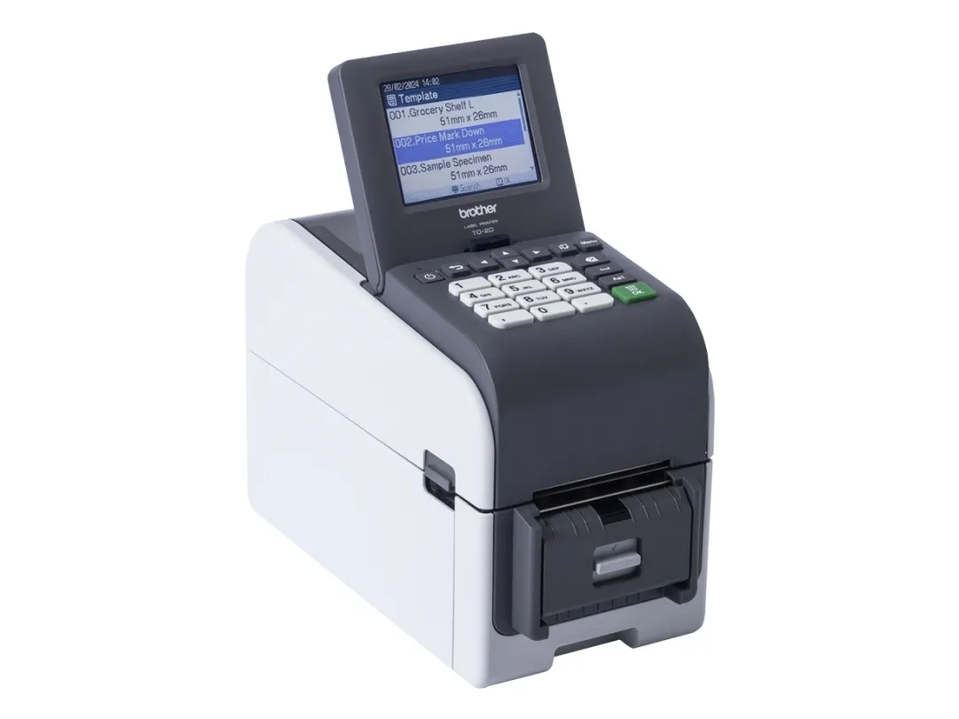 Brother TD-2320DSA203 - Mærkat/kvitteringsprinter - S/H - direkte termisk - Rulle (6,3 cm) - 203 dpi - op til 152.4 mm/sek. - USB 2.0, USB vært, LAN
