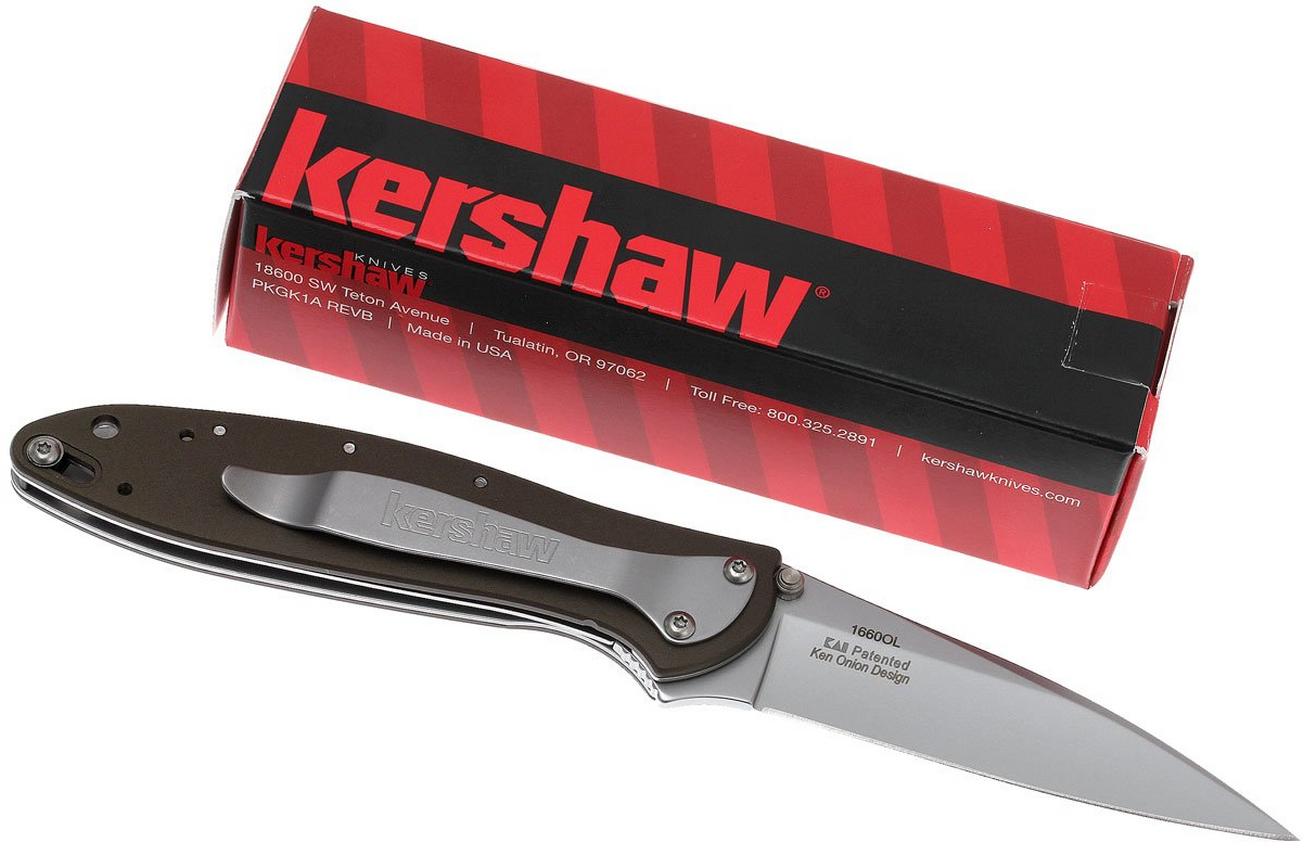 Kershaw Leek 1660OL plain edge, groen