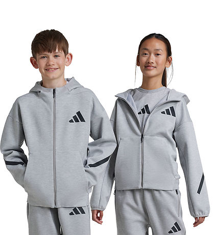 adidas Performance Holzning Jacke - Z.N.E. - Grau Meliert m. Sch