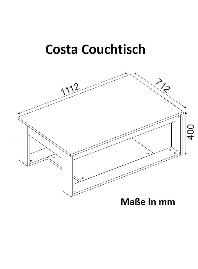 Couchtisch Costa Eiche