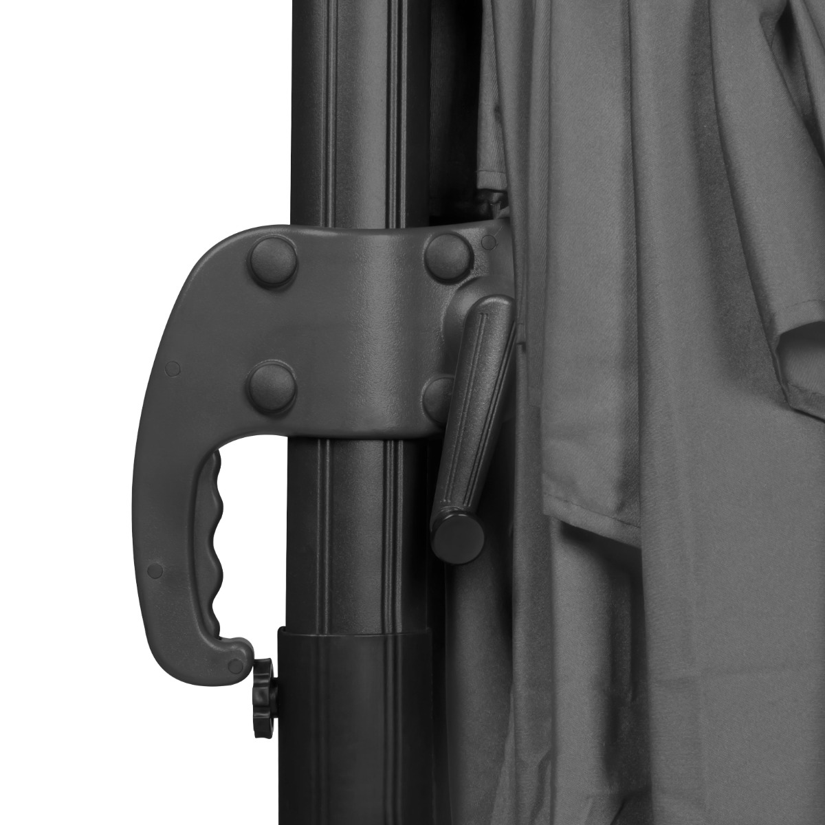 Vonroc Premium Pisogne 300 zweefparasol met 4 tegels - Grey
