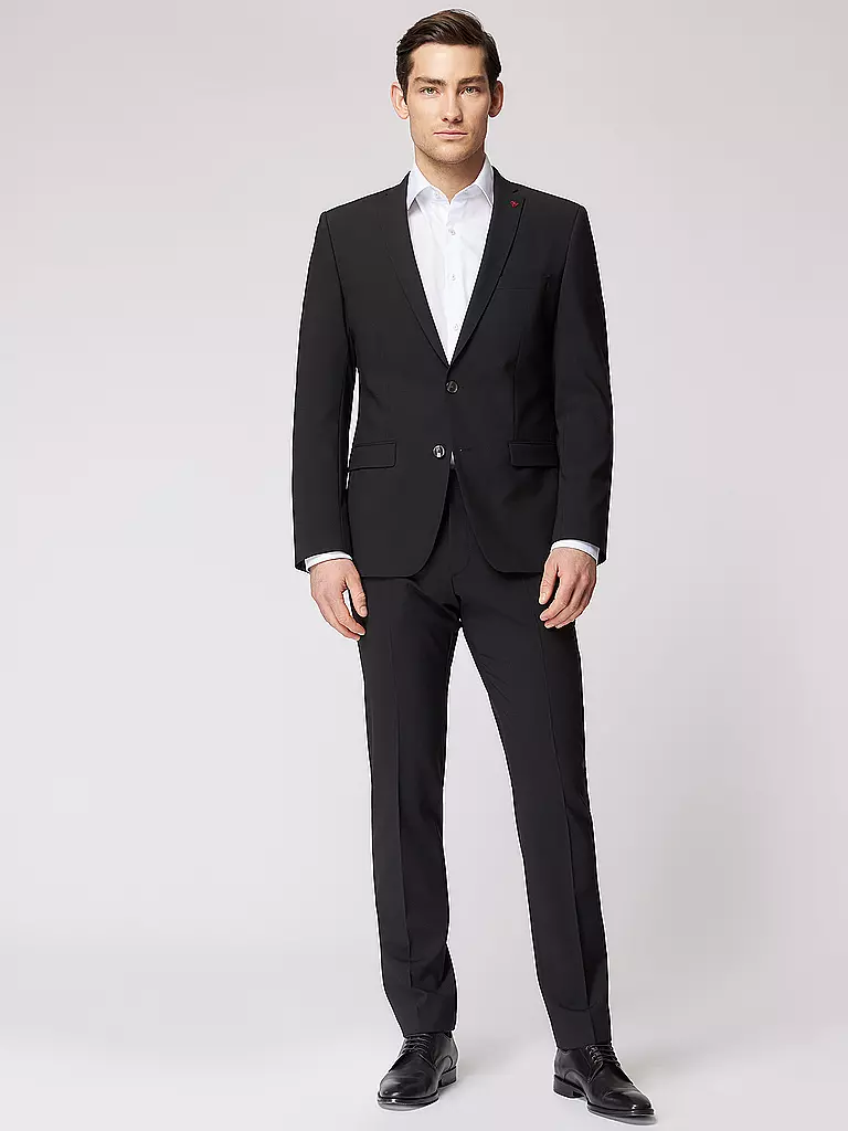 ROY ROBSON Anzughose Slim Fit schwarz