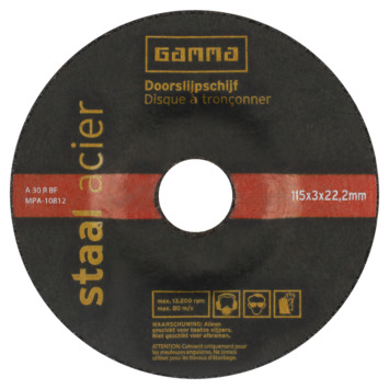 GAMMA doorslijpschijf 115mm steen / staal 10-dlg
