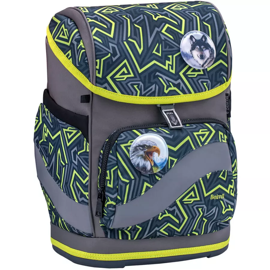 Belmil Schulranzen Premium Smarty Plus Set 5-teilig Iguana