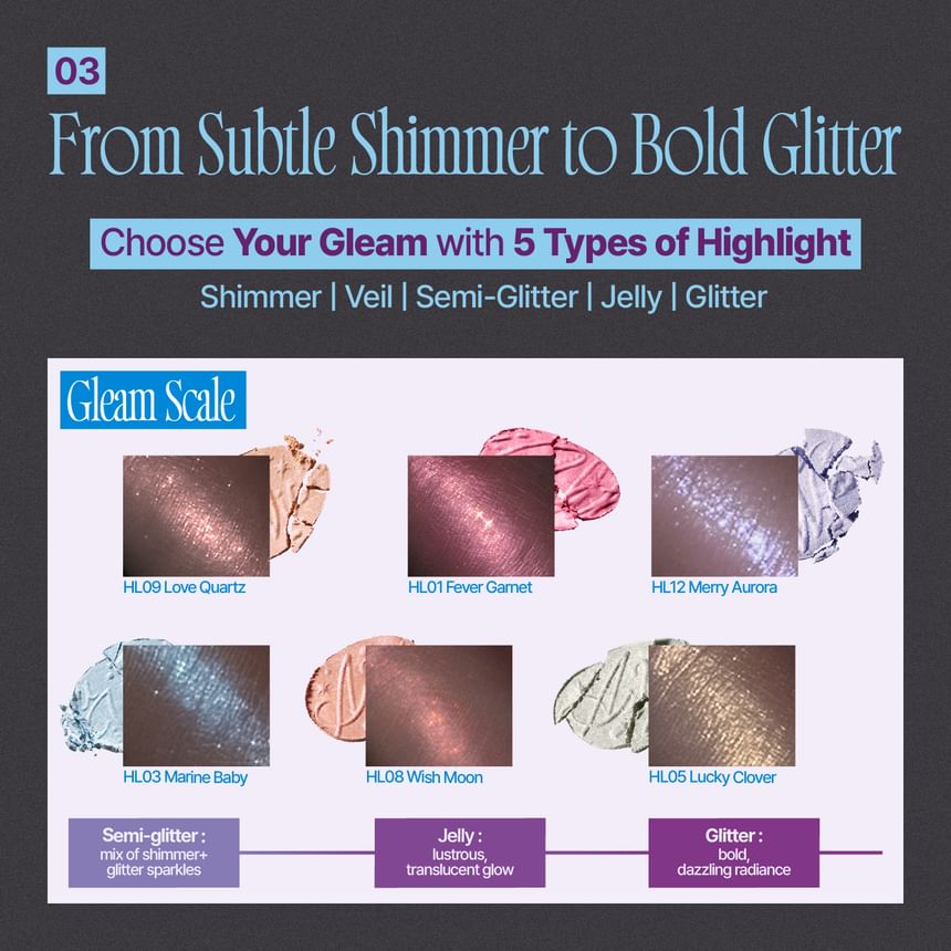 fwee - Glitz Stone Highlighter - 12 kleuren