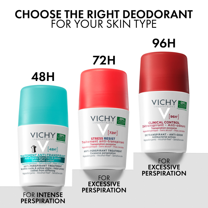 Vichy 48H Anti Stain antiperspirant deodorant med parfyme 50 ml