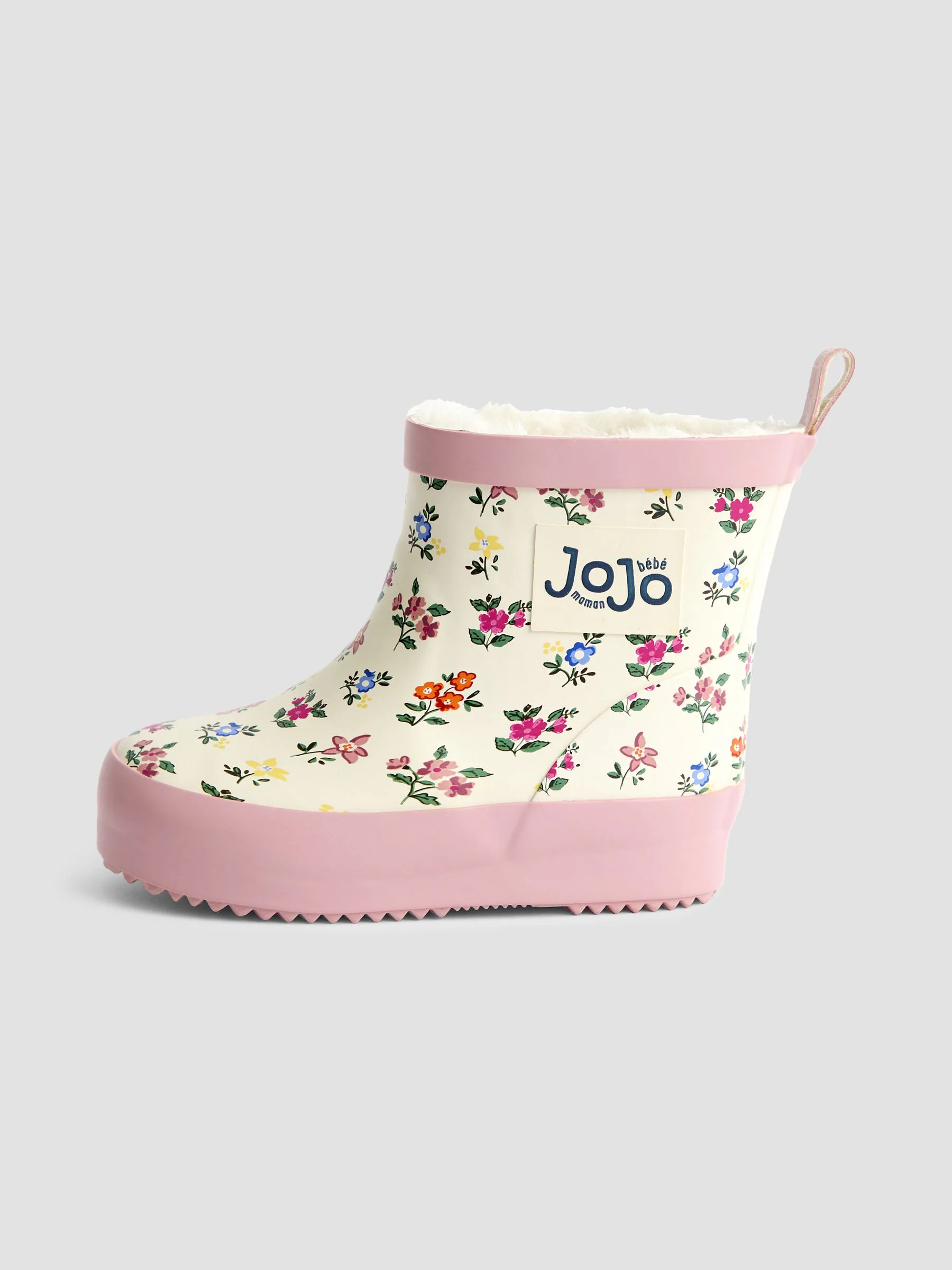 Crème gebloemd - JoJo Maman Bébé Print Cosy Short Wellies