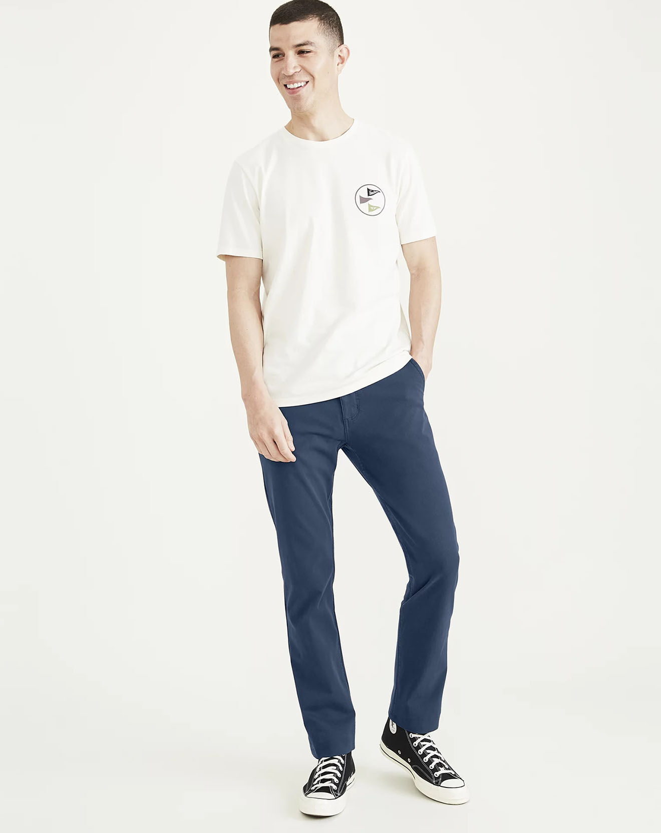Dockers Pantalon Smart 360 Flex Alpha Slim bleu moyen