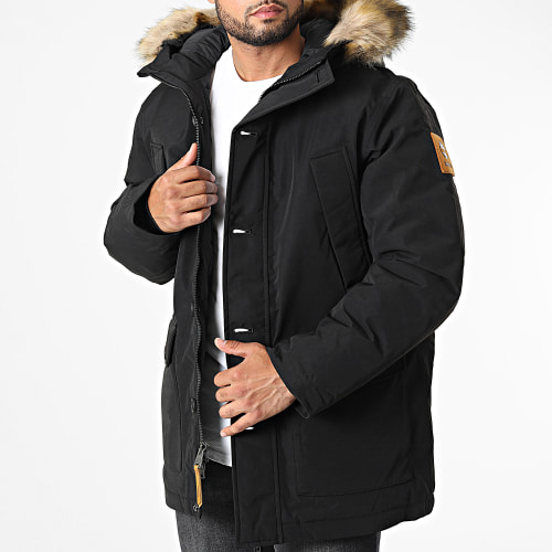 Parka Capuche Fourrure Scar Ridge A22W2 Noir