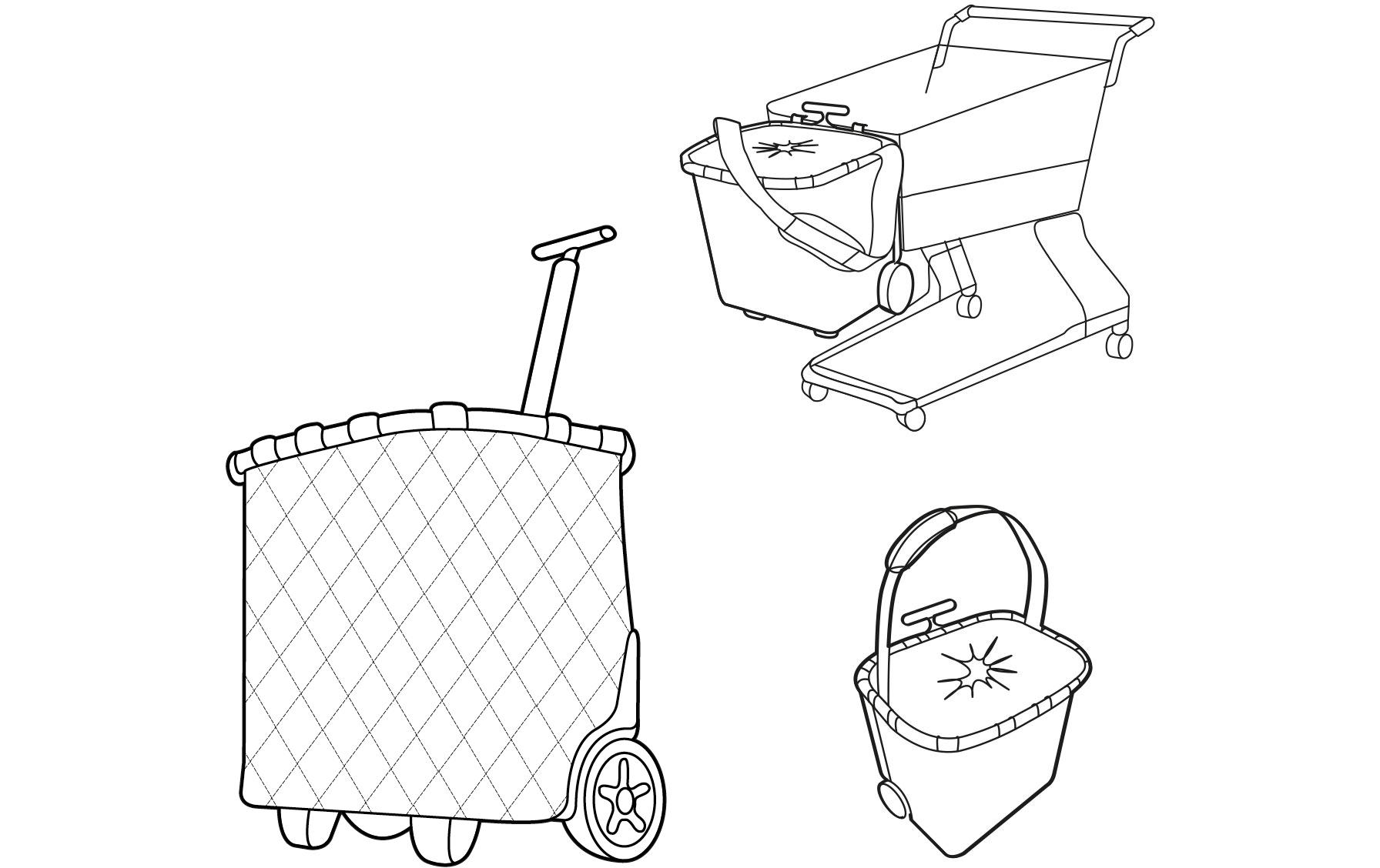 Einkaufstrolley Carrycruiser Rhombus Midnight Gold<br>Einkaufstasche mit Rädern