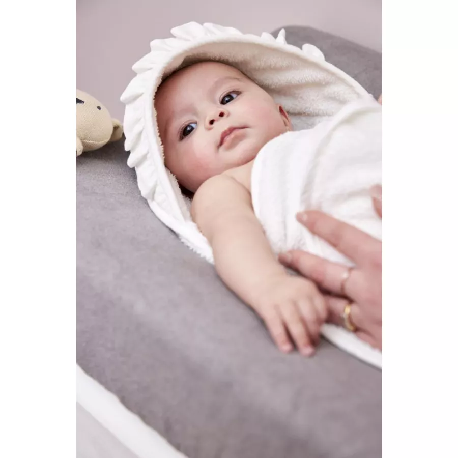 MEYCO Kapuzentuch Frottee Ruffle Offwhite