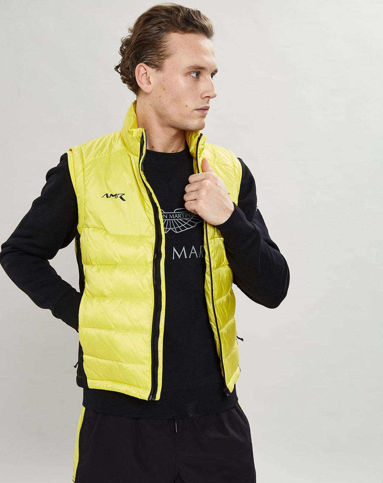 Hackett London Doudoune sans manches Aston Martin Racing jaune clair