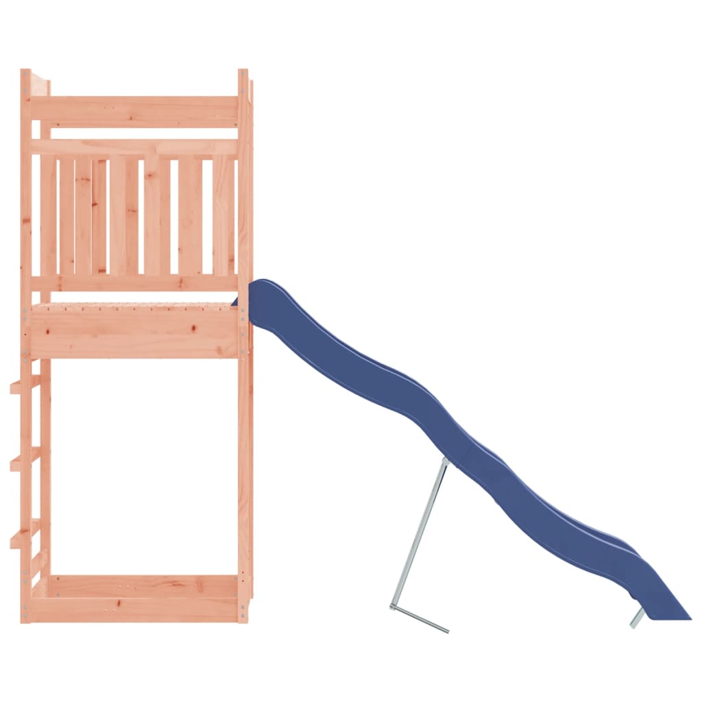 Aire de jeux d'extérieur balançoires toboggan portiques robuste jeux jardin 53 x 266 x 207 cm bois massif de douglas 02_00048