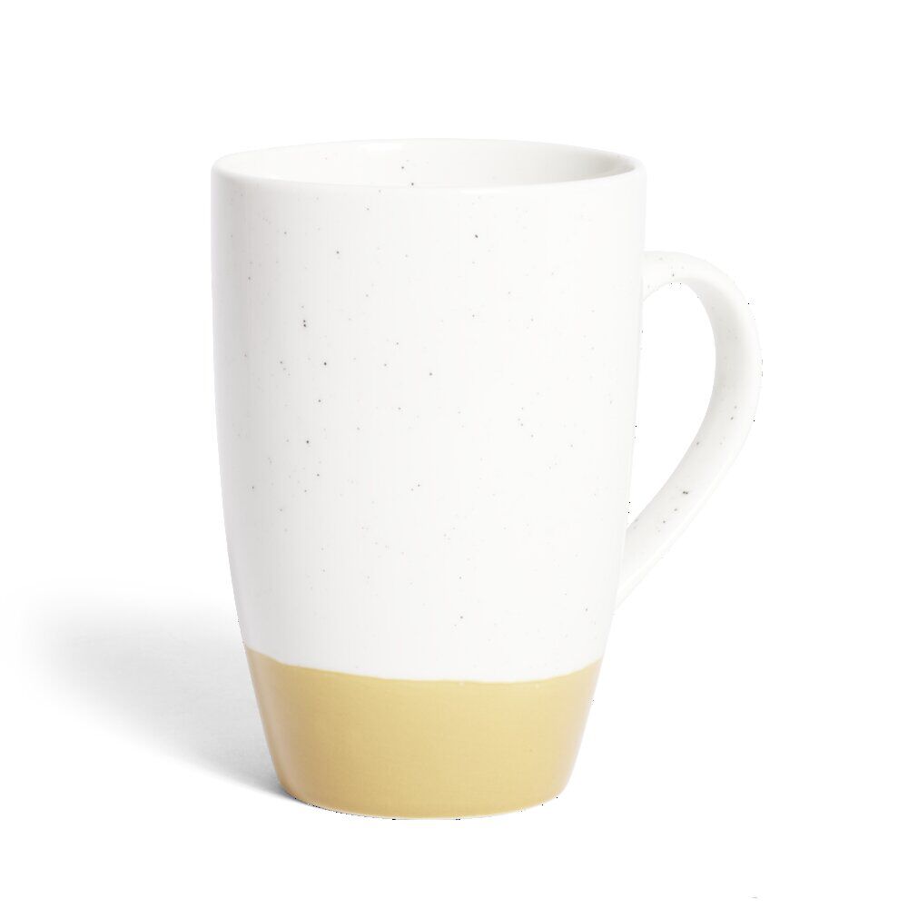 Mug porcelaine blanc et beige 500ml