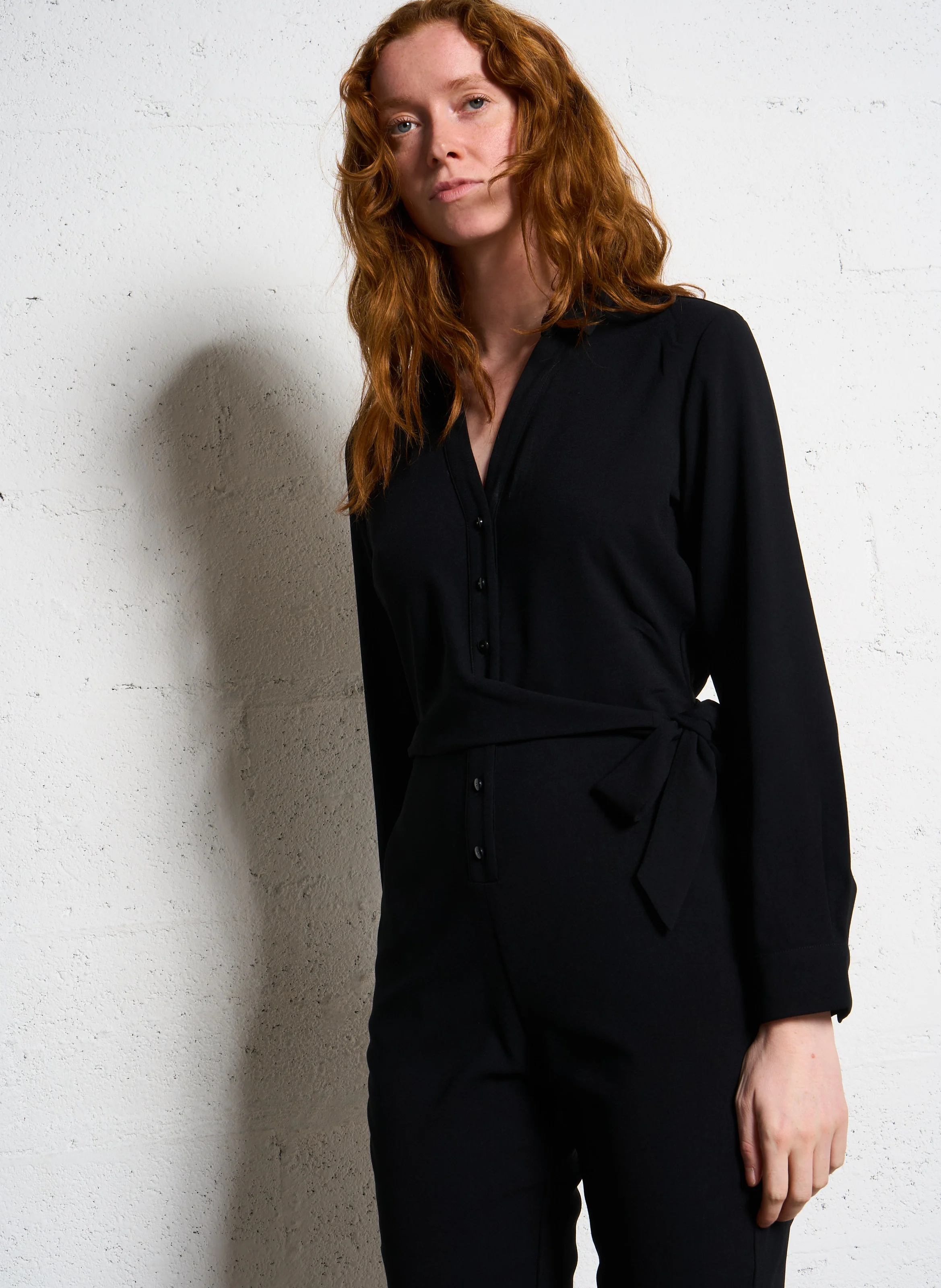 RAG - Combinaison slim à col classique | Noir